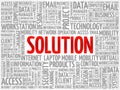SOLUTION word cloud collage Royalty Free Stock Photo