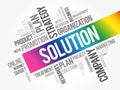 SOLUTION word cloud collage Royalty Free Stock Photo