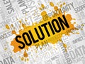 SOLUTION word cloud collage Royalty Free Stock Photo