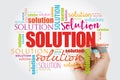 SOLUTION word cloud collage