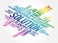 SOLUTION word cloud collage Royalty Free Stock Photo