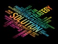 SOLUTION word cloud collage Royalty Free Stock Photo