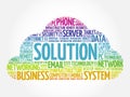 Solution word cloud collage Royalty Free Stock Photo