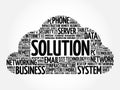 Solution word cloud collage Royalty Free Stock Photo