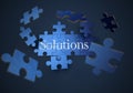 Solutions jigsaw puzzle Royalty Free Stock Photo