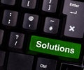 Solutions on keyboard Royalty Free Stock Photo