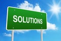 Solutions road sign Royalty Free Stock Photo