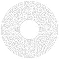 Solvable maze labyrinth vector ilustration Royalty Free Stock Photo