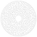 Solvable maze labyrinth vector ilustration Royalty Free Stock Photo