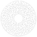 Solvable maze labyrinth vector ilustration Royalty Free Stock Photo