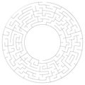 Solvable maze labyrinth vector ilustration Royalty Free Stock Photo