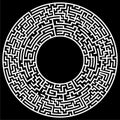 Solvable maze labyrinth vector ilustration Royalty Free Stock Photo