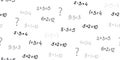 Solve mathematics examples seamless pattern Royalty Free Stock Photo