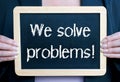 We solve problems business concept Royalty Free Stock Photo