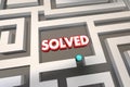 Solved Maze Problem Solution Royalty Free Stock Photo