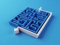 Solved Maze puzzle Royalty Free Stock Photo