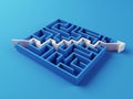 Solved Maze puzzle Royalty Free Stock Photo