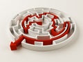 Solved Maze puzzle Royalty Free Stock Photo