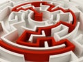 Solved Maze puzzle Royalty Free Stock Photo