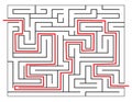 Solved maze vector symbol icon design.
