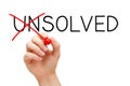 Solved Not Unsolved Solution Concept Royalty Free Stock Photo