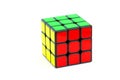 Solved Rubik`s cube isolated on the white background.