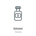 Solvent outline vector icon. Thin line black solvent icon, flat vector simple element illustration from editable cleaning concept