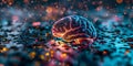 Solving a complex brain puzzle through colorful neurons sparking learning and cognitive intrigue. Concept Brain Teasers, Learning