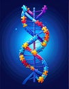 Solving the Genetic Code - DNA Puzzle Helix Royalty Free Stock Photo