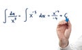 Solving integral equation. Royalty Free Stock Photo