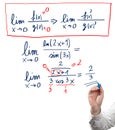 Solving limit equation. Royalty Free Stock Photo