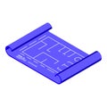 Solving problem plan icon, isometric style