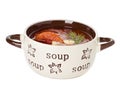 Solyanka, Russian soup and sour cream Royalty Free Stock Photo