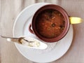 Solyanka - Russian traditional meat soup Royalty Free Stock Photo