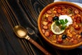 Solyanka - Russian traditional meat soup Royalty Free Stock Photo