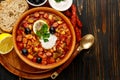 Solyanka - Russian traditional meat soup Royalty Free Stock Photo