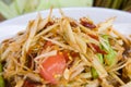 Som tam, spicy papaya salad