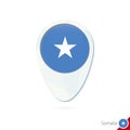 Somalia flag location map pin icon on white background Royalty Free Stock Photo