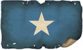 Somalia Flag On Old Paper