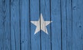 Somalia Flag Over Wood Planks