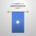 Somalia Independence day hanging flag background