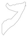 Somalia outline map