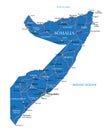 Somalia political map