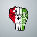 Somaliland Flag with Hand Design