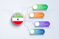 Somaliland Flag with Infographic Design isolated on Dot World map