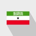 Somaliland flag Long Shadow design vector