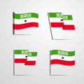 Somaliland waving Flag set design vector Royalty Free Stock Photo