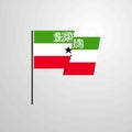 Somaliland waving Flag design vector background Royalty Free Stock Photo