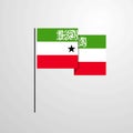 Somaliland waving Flag design vector background Royalty Free Stock Photo