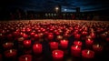 A somber yet hopeful scene, a candlelight vigil on World AIDS Day, AI generated